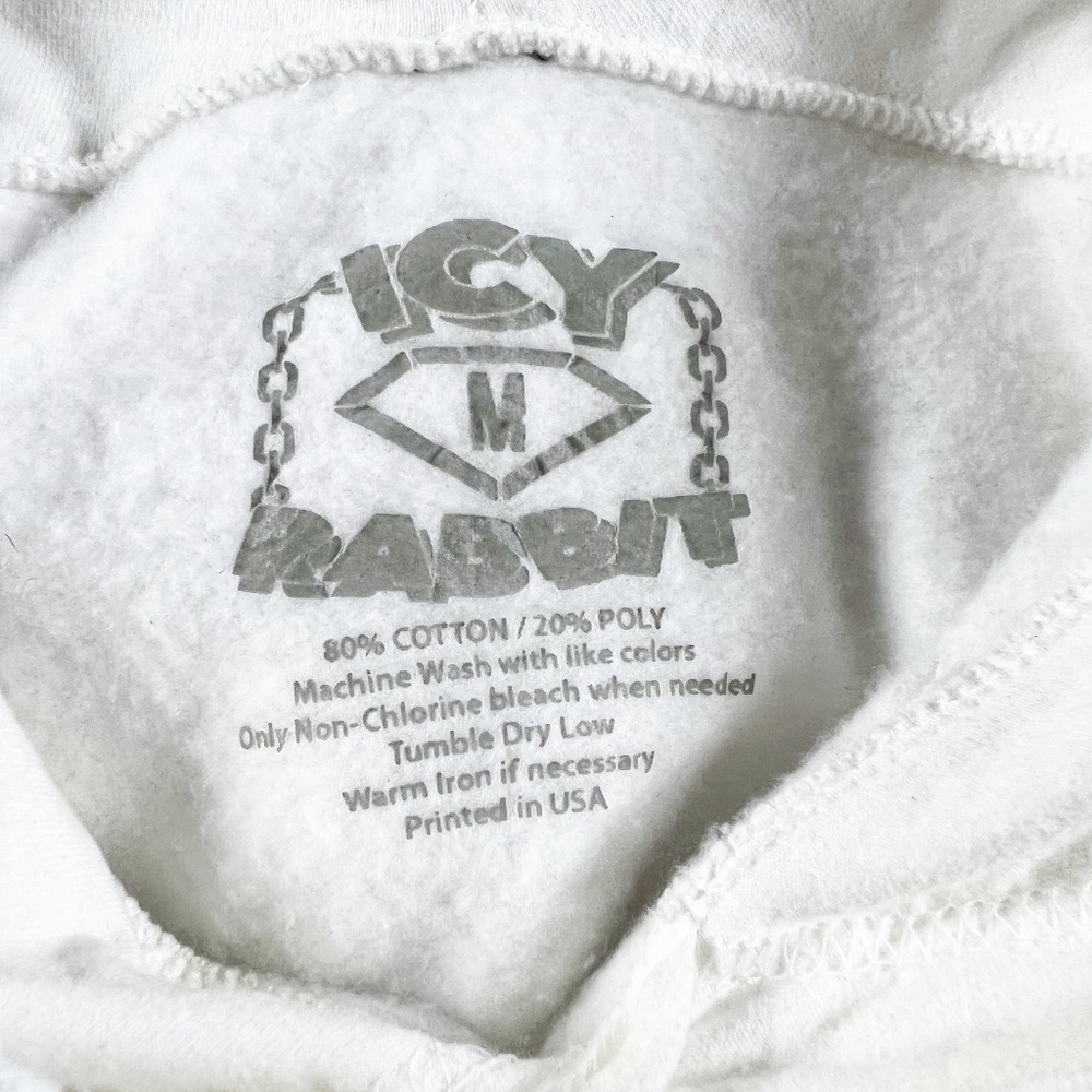 Icy Rabbit Run Rabbit Run Graphic Print Fleece Li… - image 2